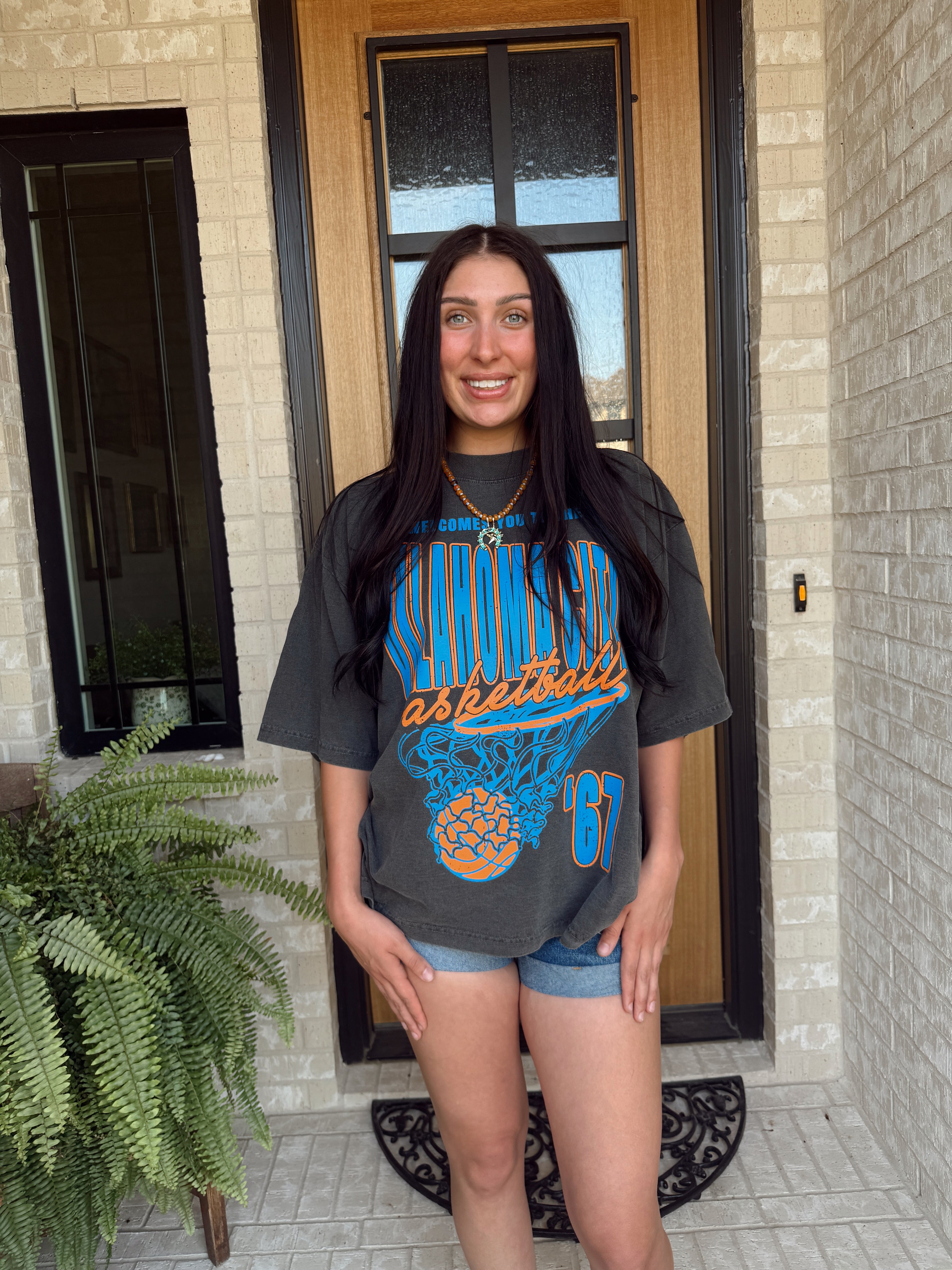 90's Oklahoma City Basketball Boxy Oversized Tee