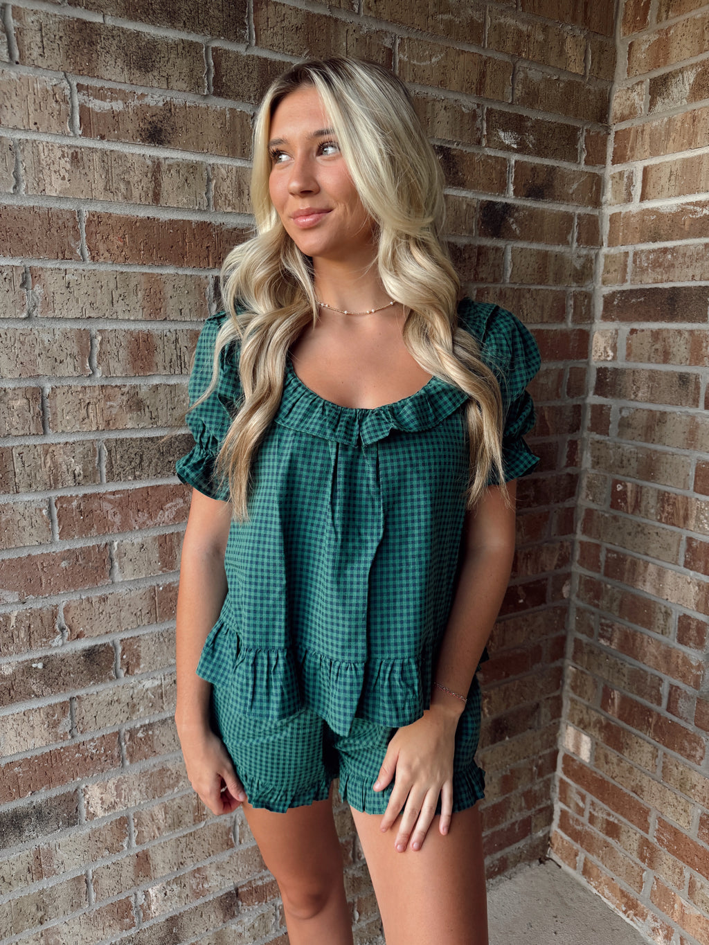 Gingham Ruffle Set