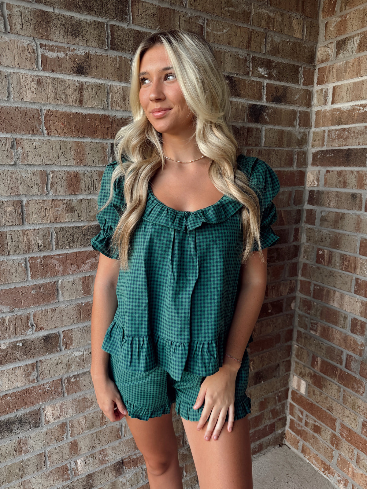 Gingham Ruffle Set